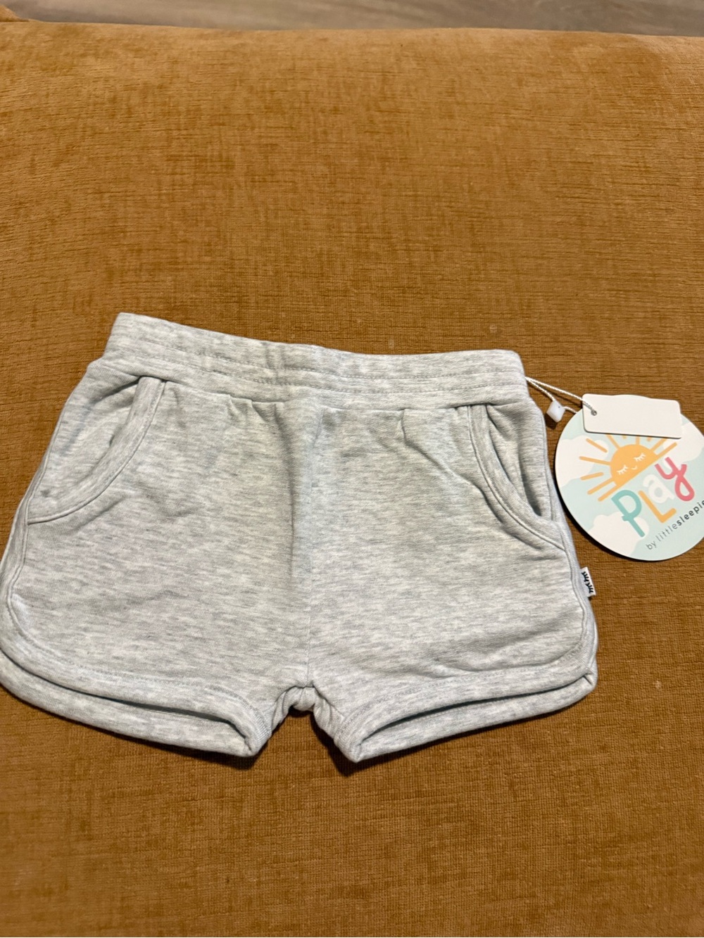 Little Sleepies Light Heather Gray Knit Shorts